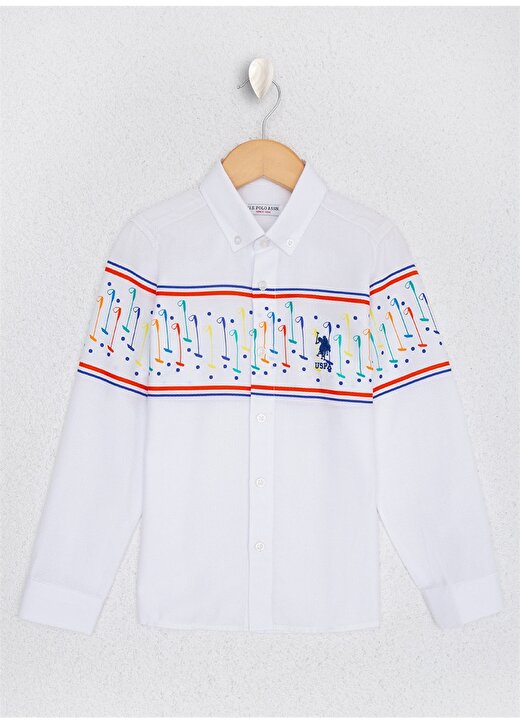 U.S. Polo Assn. Erkek Çocuk Beyaz Gömlek 1