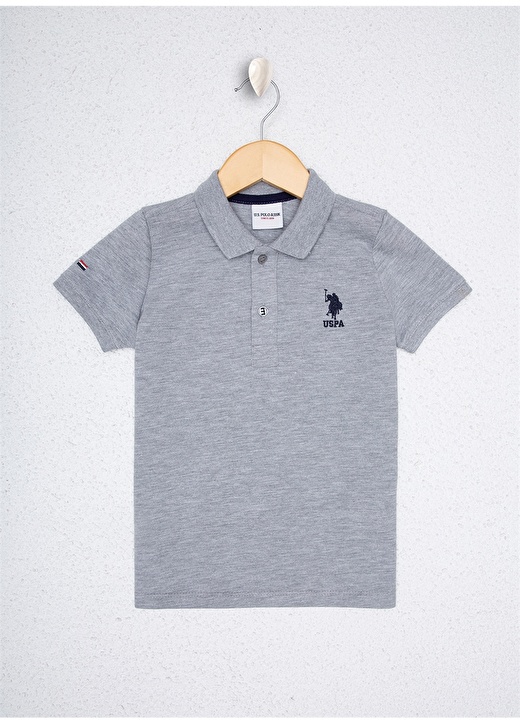 U.S. Polo Assn. Gri Melanj Erkek Çocuk T-Shirt 1