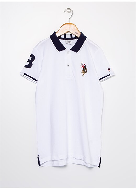 U.S. Polo Assn. Baskılı Beyaz Erkek Çocuk T-Shirt 949127 1