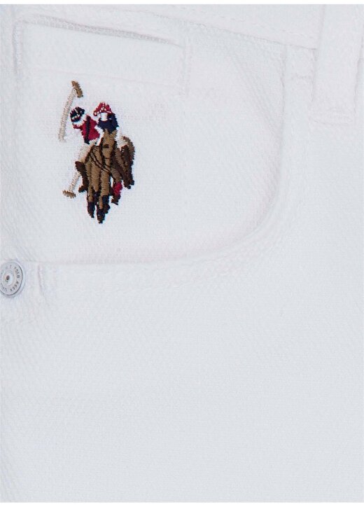 U.S. Polo Assn. Normal Bel Düz Beyaz Erkek Çocuk Chino Pantolon MICHAELKIDS20Y-VR013 3