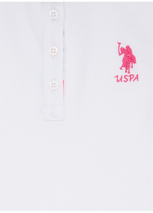 U.S. Polo Assn. Beyaz Kız Çocuk T-Shirt 3