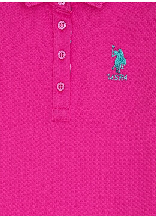 U.S. Polo Assn. Fuşya Kız Çocuk T-Shirt 3