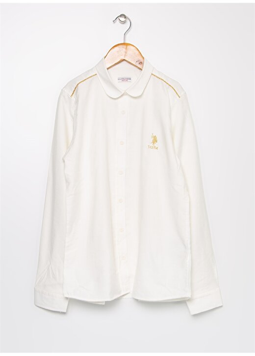 U.S. Polo Assn. Beyaz Kız Çocuk Gömlek 1