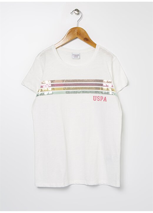 U.S. Polo Assn. Beyaz Kız Çocuk T-Shirt 1
