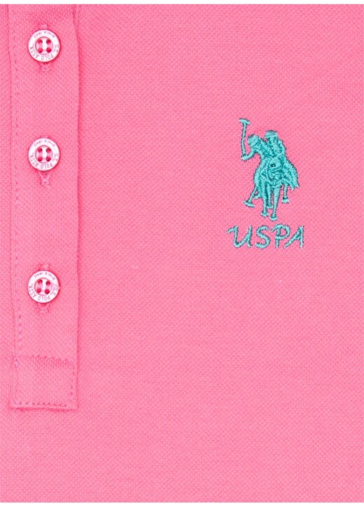 U.S. Polo Assn. Düz Pembe Kız Çocuk T-Shirt 000000000000950136 3