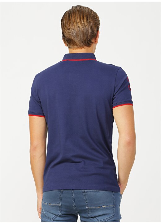 U.S. Polo Assn. Polo Yaka Düz Lacivert Erkek Polo T-Shirt GSD01IY020 4