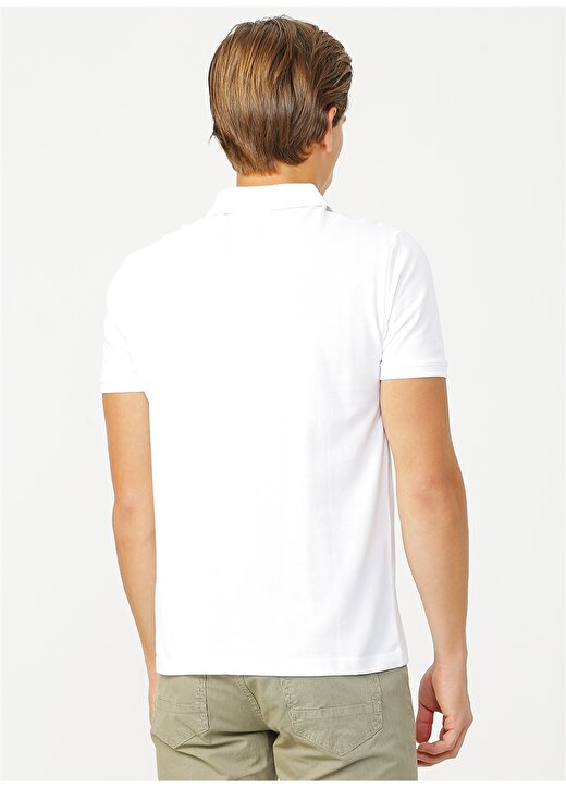 U.S. Polo Assn. Polo Yaka Düz Beyaz Erkek Polo T-Shirt GTP04IY020 4