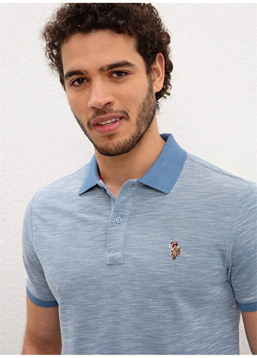 U.S. Polo Assn. İndigo Erkek Polo T-Shirt 2