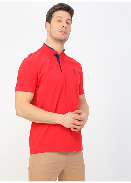 U.S. Polo Assn. Kırmızı Erkek Polo T-Shirt 1