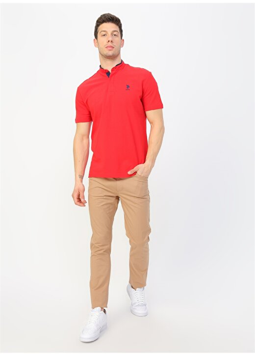U.S. Polo Assn. Kırmızı Erkek Polo T-Shirt 2