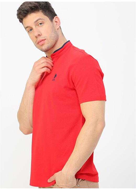 U.S. Polo Assn. Kırmızı Erkek Polo T-Shirt 3