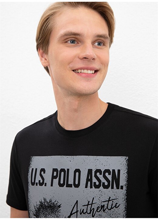 U.S. Polo Assn. Erkek Siyah T-Shirt 2