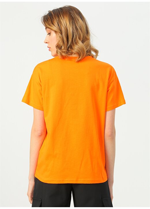 Quzu Oranj Baskılı T-Shirt 4