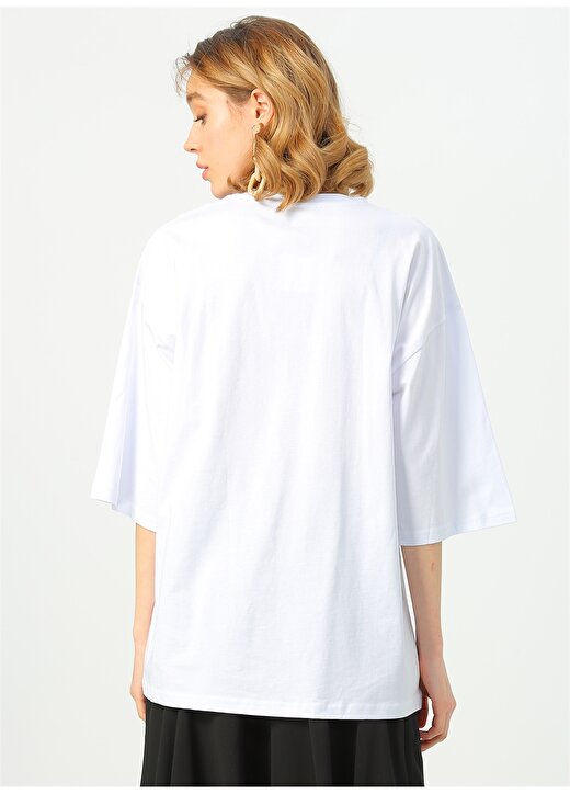 Quzu Beyaz Baskılı T-Shirt 4