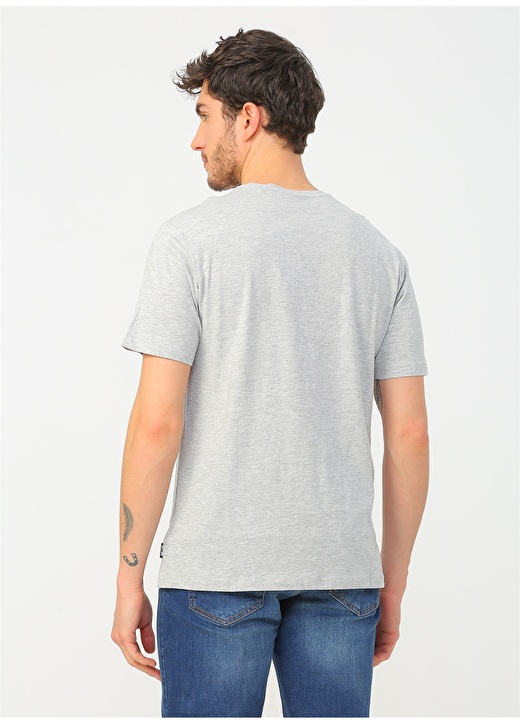 Only & Sons Gri Baskılı T-Shirt 4