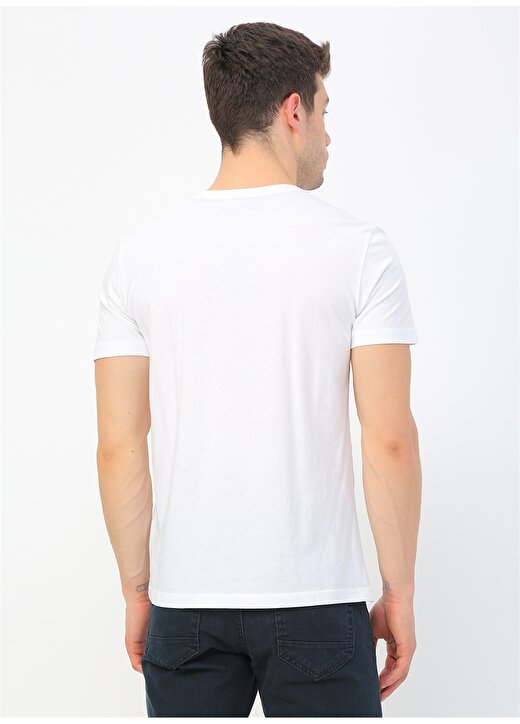 Mustang Baskılı Beyaz T-Shirt 4