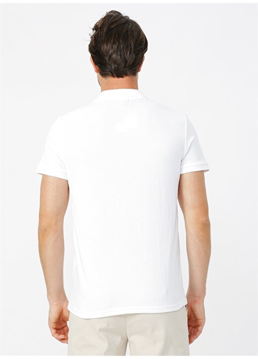 Fabrika Polo Yaka Basic Düz Beyaz Erkek Polo T-Shirt - BORAMIR 4