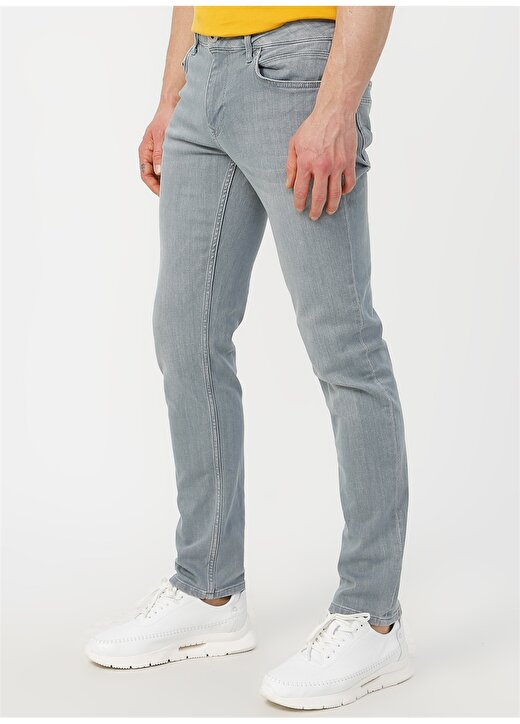 Lee Cooper Normal Bel Dar Paça Slim Straight Pamuklu Mavi Erkek Denim Pantolon 3
