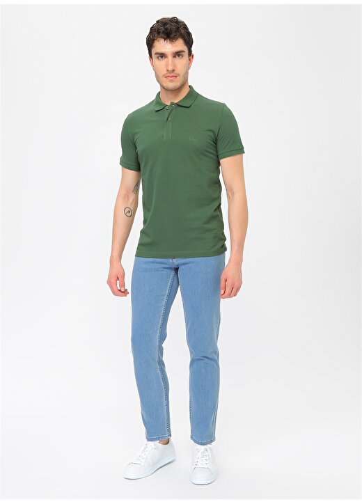 Lee Cooper Düz Koyu Yeşil Erkek Polo T-Shirt 202 LCM 242042 TWINS POLO K.YESIL 2