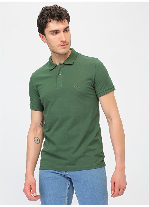 Lee Cooper Düz Koyu Yeşil Erkek Polo T-Shirt 202 LCM 242042 TWINS POLO K.YESIL 3