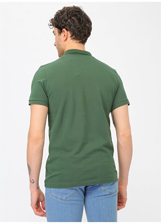 Lee Cooper Düz Koyu Yeşil Erkek Polo T-Shirt 202 LCM 242042 TWINS POLO K.YESIL 4