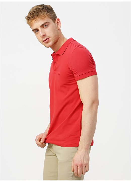 Lee Cooper Düz Kırmızı Erkek Polo T-Shirt 202 LCM 242042 TWINS POLO 3