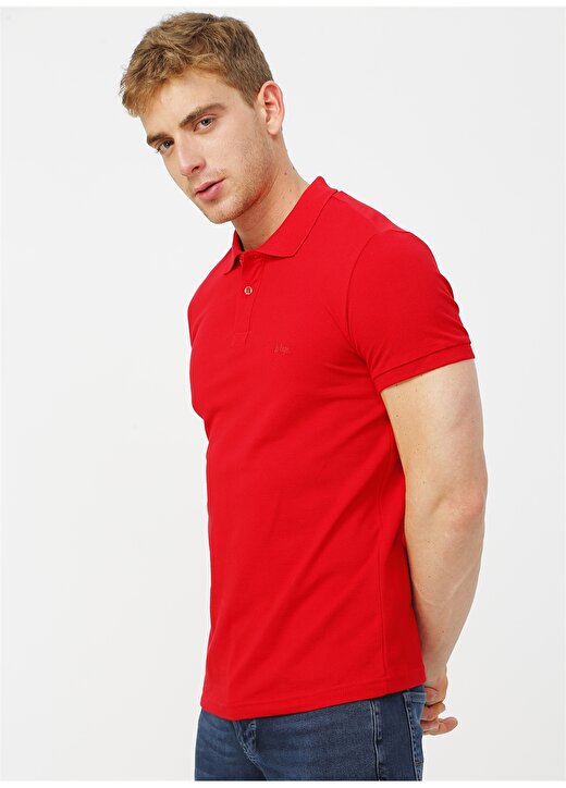 Lee Cooper Düz Açık Kırmızı Erkek Polo T-Shirt 202 LCM 242042 TWINS POLO A. 3