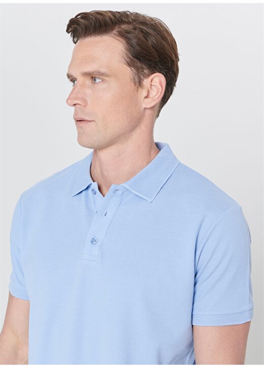 Altınyıldız Classics Düz Açık Mavi Erkek Polo T-Shirt 4A4820200001 4