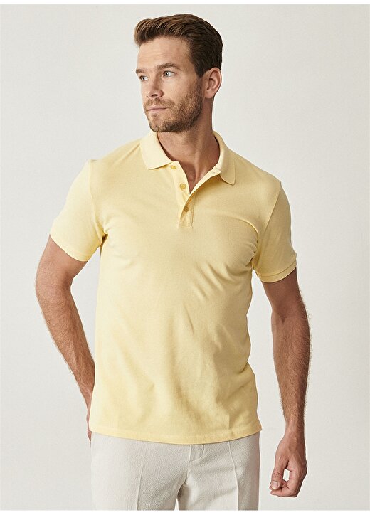 Altınyıldız Classics Düz Sarı Erkek T-Shirt 4A4820200001 2