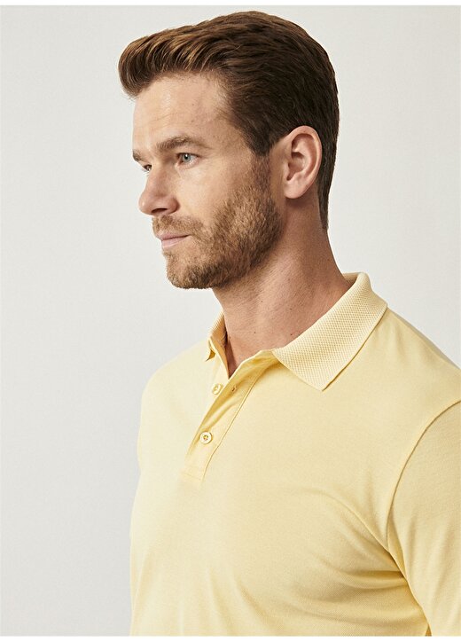 Altınyıldız Classics Düz Sarı Erkek T-Shirt 4A4820200001 3