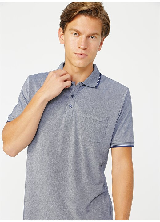 Altınyıldız Classics Düz Lacivert Erkek Polo T-Shirt 4A4820200004 3