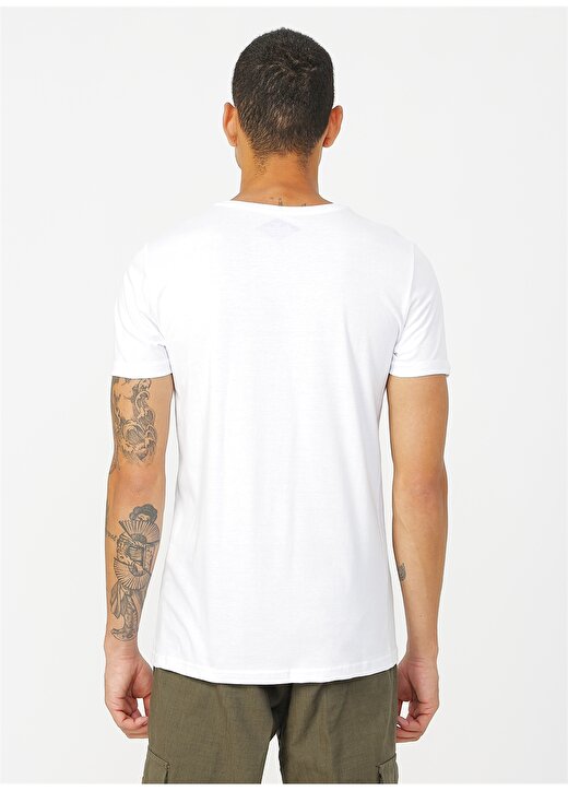 Lee Cooper 242008 Beyaz Erkek T-Shirt 4