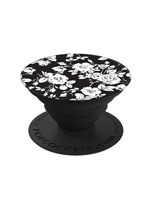 Popsocket Çiçek Desenli Siyah Beyaz Yeni Nesil Telefon Tutucu 1