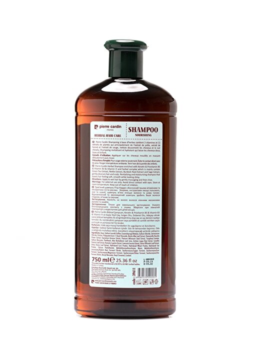Pierre Cardin Herbal Yağlı Şaçlar Için 750 Ml Bitkisel Şampuan 3