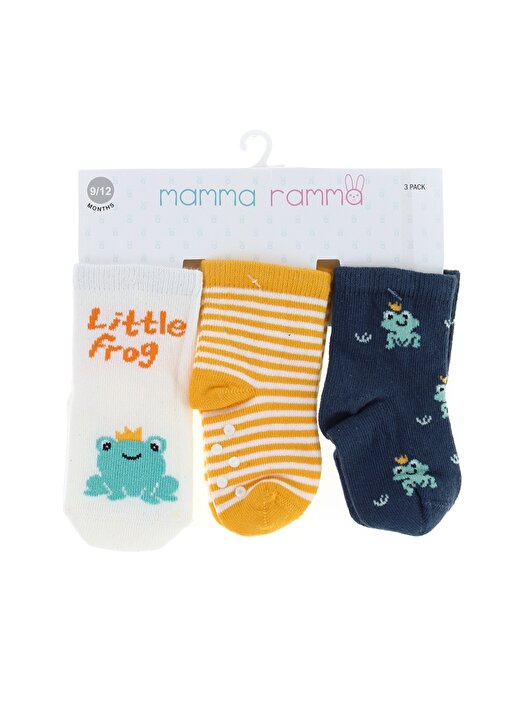 Mammaramma 10070 Çok Renkli Baskılı Erkek Bebek Spor Çorap 1