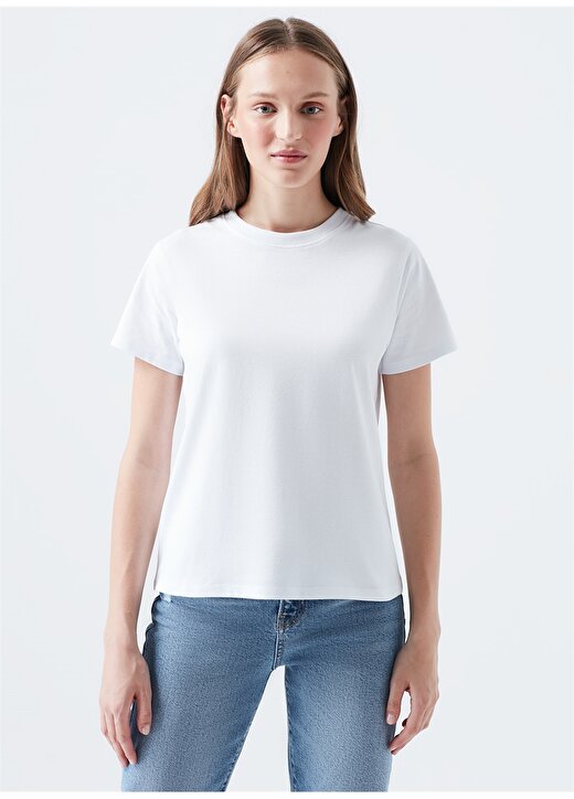 Mavi 1600065-620 Beyaz Kadın T-Shirt 4