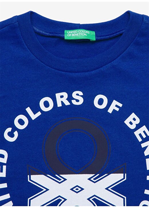 Benetton Saks Mavi T-Shirt 2