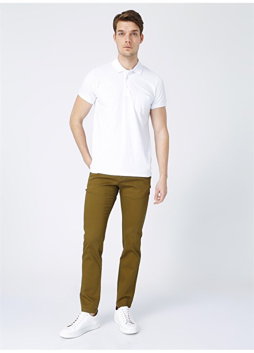 Centone Polo Yaka Kısa Kol Beyaz Erkek T-Shirt 2