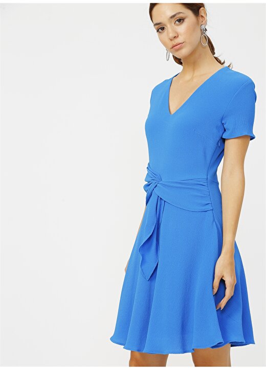 Random Kadın Mavi Melanj Elbise 3