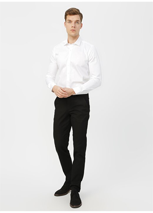 Beymen Business Slim Fit Klasik Gömlek Yaka Düz Beyaz Erkek Gömlek 4B2000000111 2