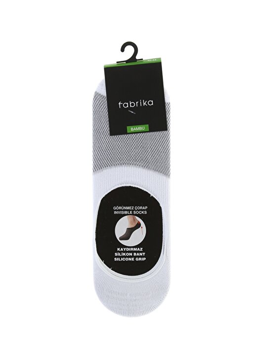 Fabrika 301 Beyaz Erkek Desenli Babet Çorap 1