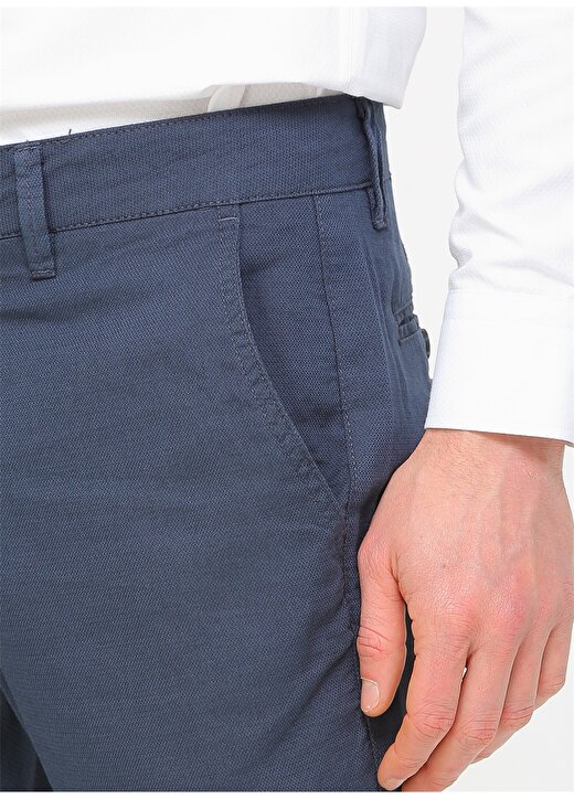 Kip Regular Fit Desenli Lacivert Pantolon 4