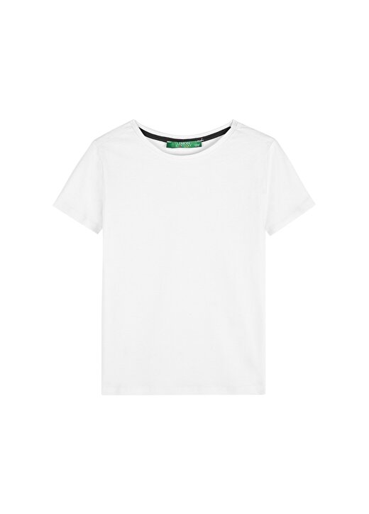 Limon Düz Beyaz Kız Çocuk T-Shirt 1