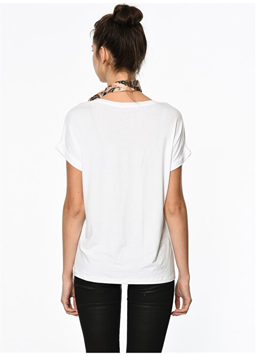 Only Beyaz Kadın T-Shirt 3