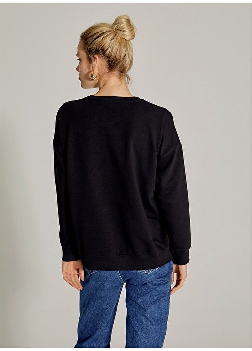Ng Style Taş İşlemeli Siyah Sweatshirt 3
