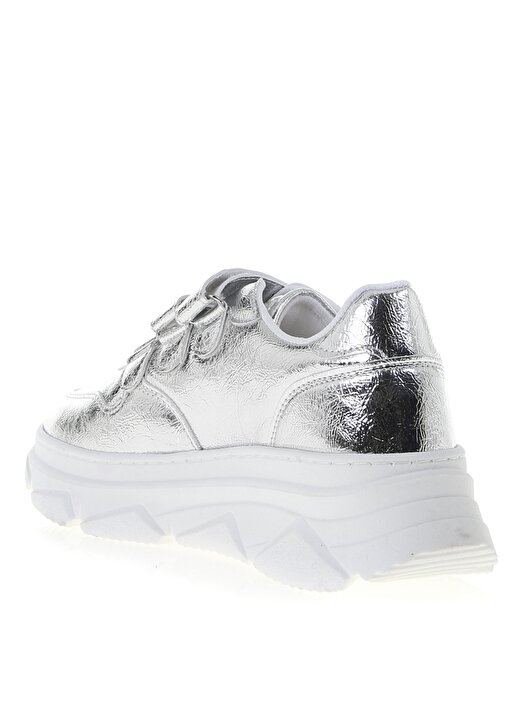 Fern Suni Deri Gümüş Sneaker 2