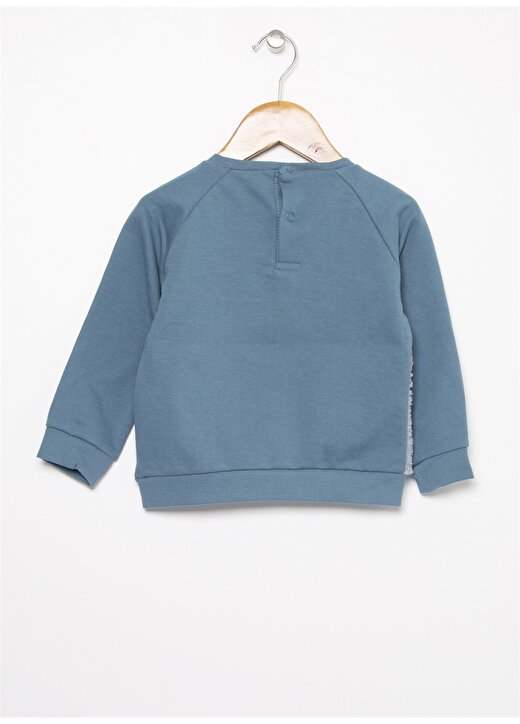 Mammaramma Nakışlı Mavi Bebek Sweatshirt 2