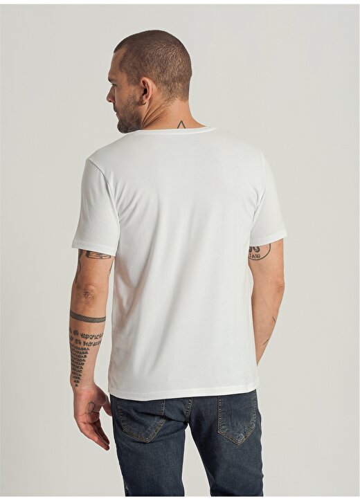 People By Fabrika Beyaz T-Shirt 3