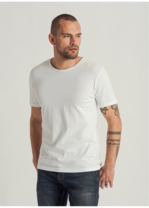 People By Fabrika Beyaz T-Shirt 4