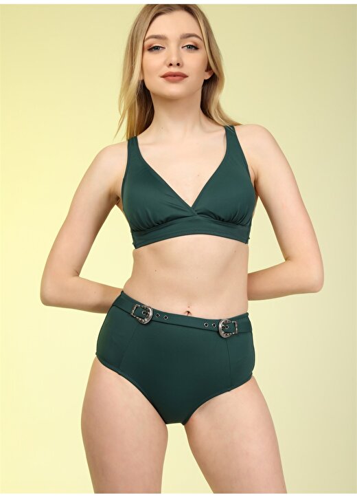Bellisa Toka Kemerli Yeşil Kadın Bikinitakım 3